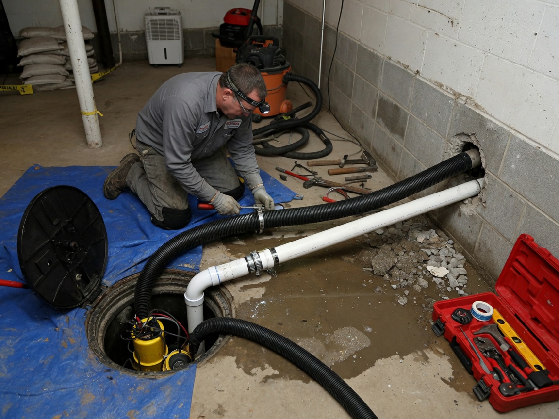 Sump Pump Discharge and Drainage Repair in Rockford